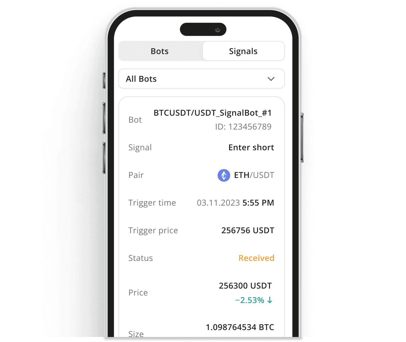 phone trading signal bot